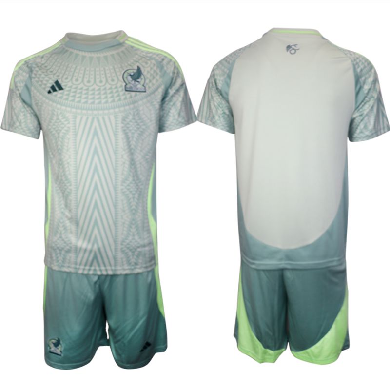 Men 2024-2025 Season Mexico away green Blank Soccer Jersey